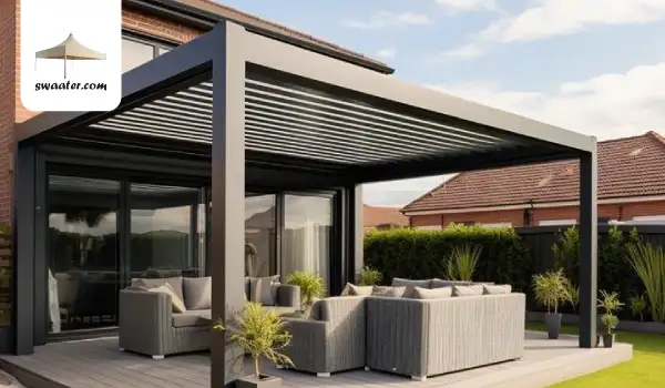 مظلات شرائح المنيوم, اسعار المظلات الالمنيوم, مظلات المنيوم خشابي